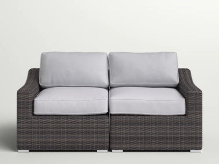 Chic Wide Outdoor Loveseat With Cushions