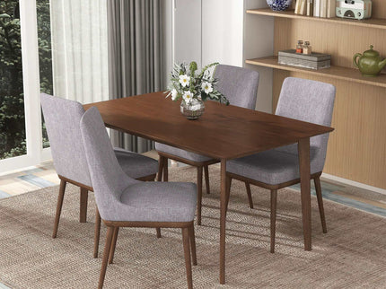 Carlos - Dining Table And 4 Side Chairs - Oak