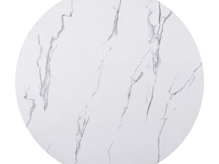 5 Piece Round Dining Table Set, Modern Dining Table And 4 Upholstered Chairs For Dining Room