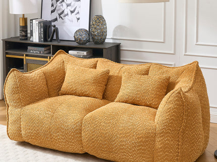 Comfortable Dual Beanbag Chair With High Resilience Foam Core For 2 People