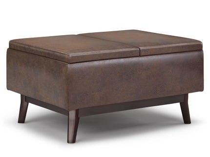 Owen - Tray Top Small Coffee Table Upholstered Storage Ottoman
