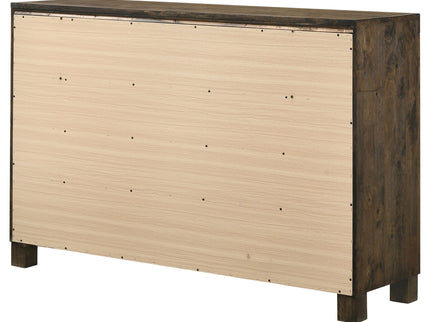 Bren - 8 Drawer Dresser With Pull Handles - Rustic