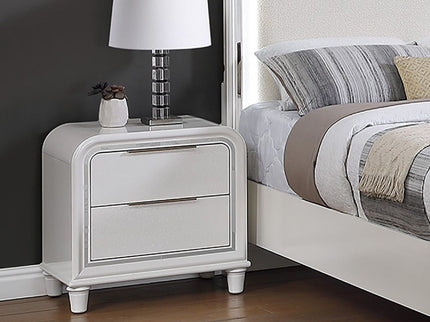 Nightstand With 2 Drawers Bedside Table - White