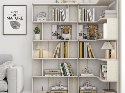 Modern 5 Tier Open Storage Bookcase