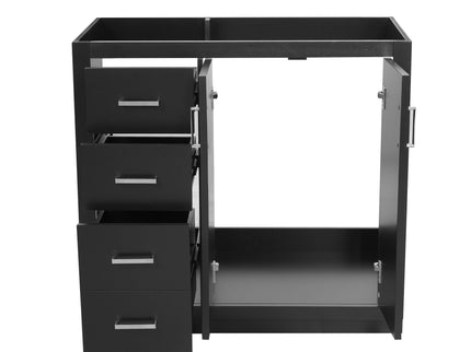 Retro Style Bathroom Vanity, 3 Drawers & Soft Closing Doors