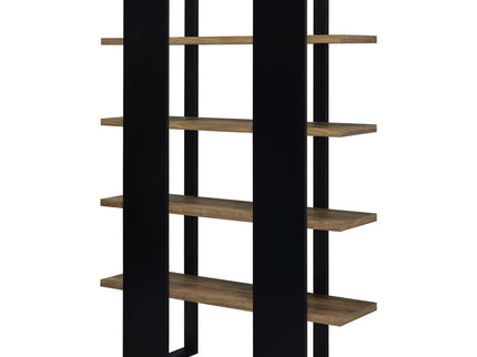 Mystrene - 4 Shelf Bookcase With Open Shelving Design - Black