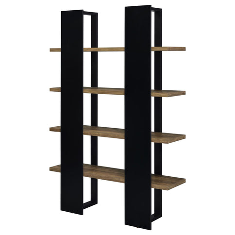 Mystrene - 4 Shelf Bookcase With Open Shelving Design - Black