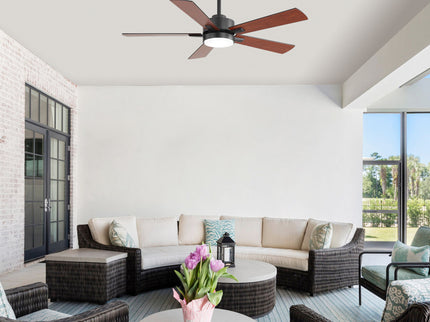 Reversible DC Motor Ceiling Fan With Dimmable LED Light For Living Room