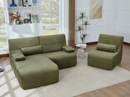 Oversized Sectional Sofa, Living Room Seating With Modular Design