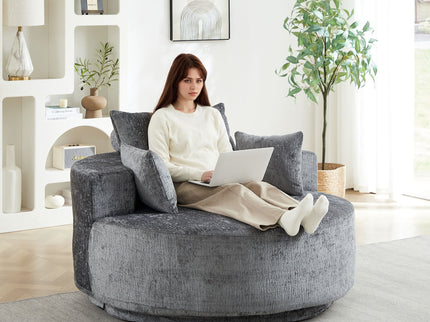Swivel Chair With Rotating Base For Living Room