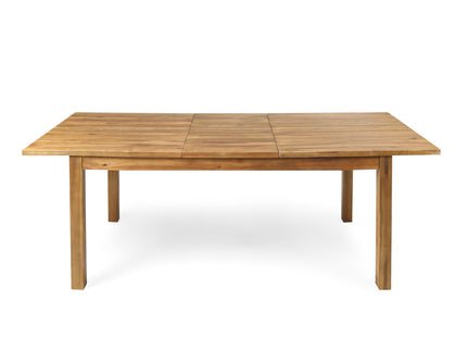 Wilson - Expandable Dining Table With Slat Design - Teak Acacia Wood