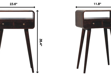 Solid Wood Curved Console Table
