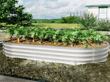Heavy Duty Galvanized Raised Garden Bed Kit For Vegetables, Flowers & Herbs