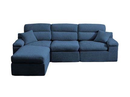 Corner Chaise Sofa With High Backrest