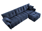 Blue / 2 Pc. 3 Seater Sectional, Ottoman