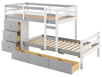 Loft Bunk Bed With Drawers And Ladder