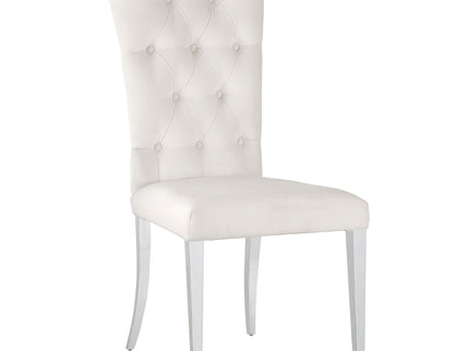 Kerwin - 5 Piece Rectangular Dining Table Set With Upholstered Chairs - Cream White