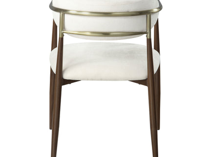 Clayten - Arm Chair (Set of 2) - Brown Oak / Off White