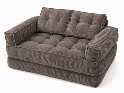 2 Seater Modular Corduroy Sofa With Chaise Lounge For Living Room