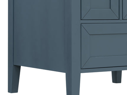 Modern Bathroom Vanity With Sink, Soft Close Drawers & Door, Storage Rack
