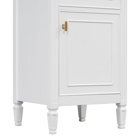 Bathroom Vanity With Sink, Adjustable Shelf, Tilt-Out Drawer