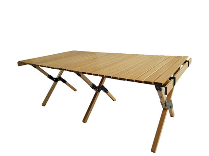 Multi-Function Wooden Foldable Portable Patio Dining Table, Indoor And Outdoor Universal - Natural