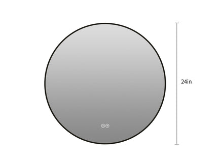Round Framed Dimmable ED Bathroom Mirror With Anti Fog