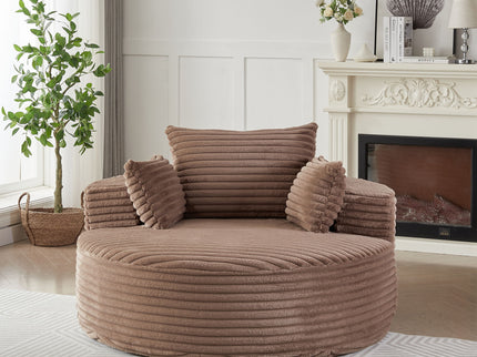 Modern Single Sofa With Backrest Pillow For Living Room