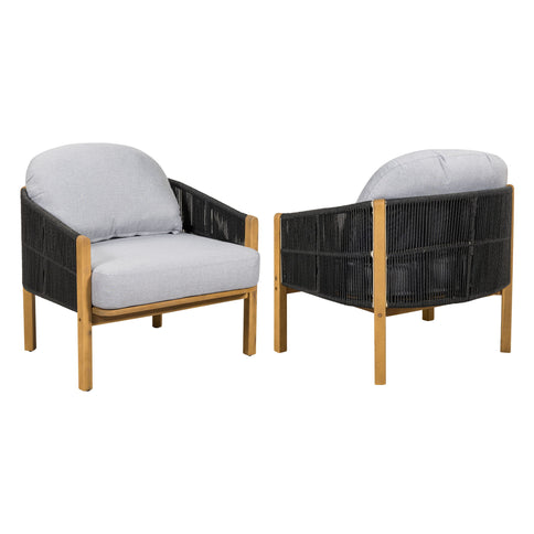 Grotta - Outdoor Wood Club Chair (Set of 2)