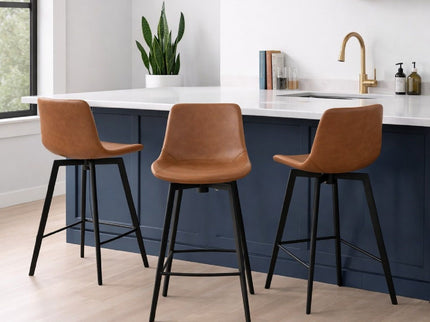 Swivel Counter Stool - Brown