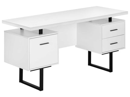 Computer Desk For Home Office, Laptop, Left, Right Set - Up, Storage Drawers, Contemporary & Modern