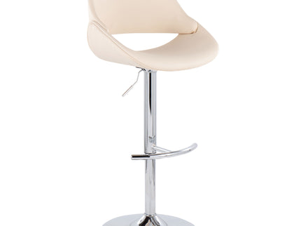 Fabrico - Contemporary Adjustable Bar Stool With Rounded T Footrest (Set of 2)