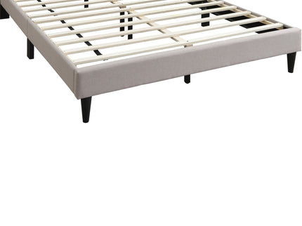 Bed With Nailhead Trim Accents, Upholstered Platform Frame