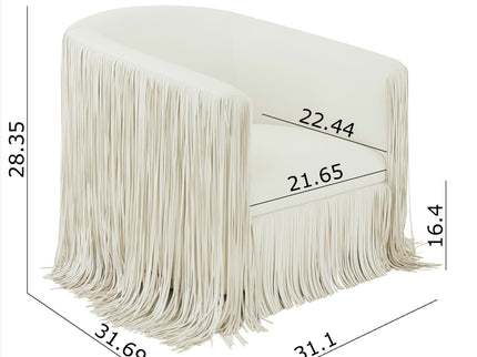 Isle - Swivel Chair With Fringe Accent