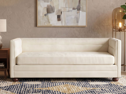 3 Seater Sofa Upholstery With Square Arms, Living Room Couch