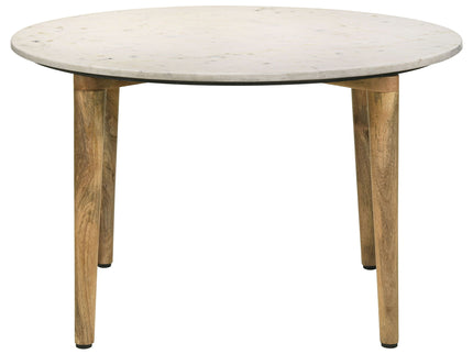 Leska - Round Coffee Table - White