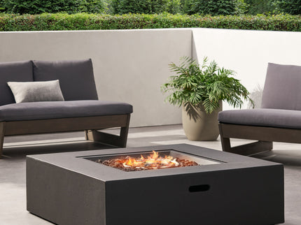 Modern 50, 000 Btu Square Fire Table With Propane Tank