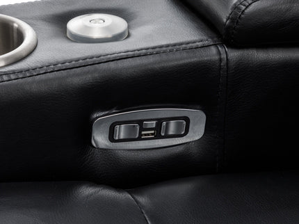 270° Power Swivel Recliner Home Theater Chair With Hidden Arm Storage, LED Light, Cup Holder, And Tray Table