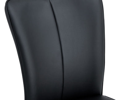 Modern Chair Set 4 Pieces With Vertical Backrest Design For Kitchen And Living Rooms - Black