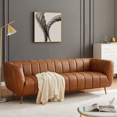 Ava - Sofa - Gold / Tan