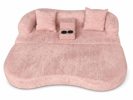 2 In 1 Convertible Sleeper Sofa Bed With Cup Holders
