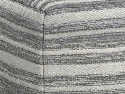 Carina - Square Woven Pouf - Black White