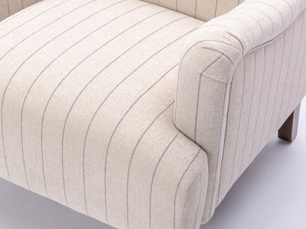 Sylvia - Striped Arm Chair - Natural