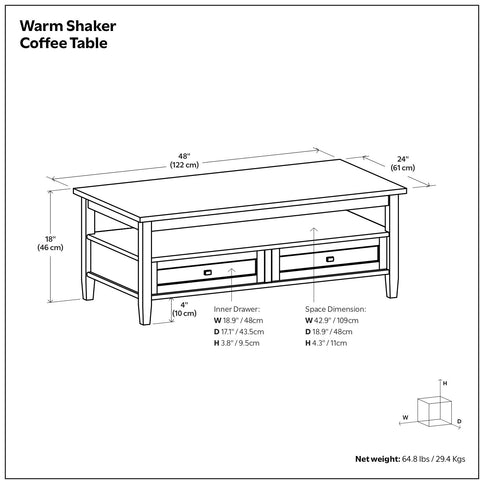 Warm Shaker - Handcrafted Table