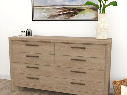 8 Drawer Dresser - Tan - Wood