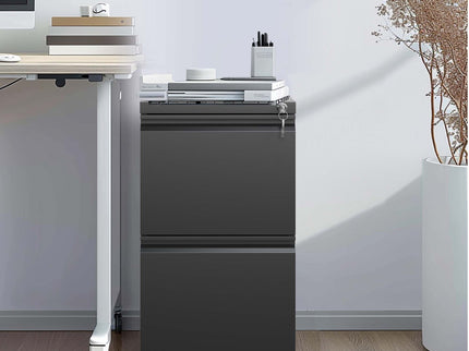 Metal Drawer Mobile File Cabinet With Lock For Home Office Organizer