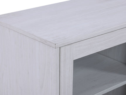 Summit - TV Stand Console With Fireplace - White Walnut Finish