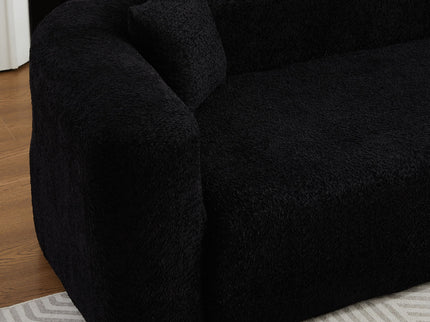 L - Shape Boneless Cloud Couch With 2 Throw Pillows For Living Room