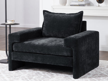 Upholstered Accent Chair With Wide Armrests And Ergonomic Back Support