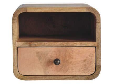 Curved Upper Slot Floating Nightstand